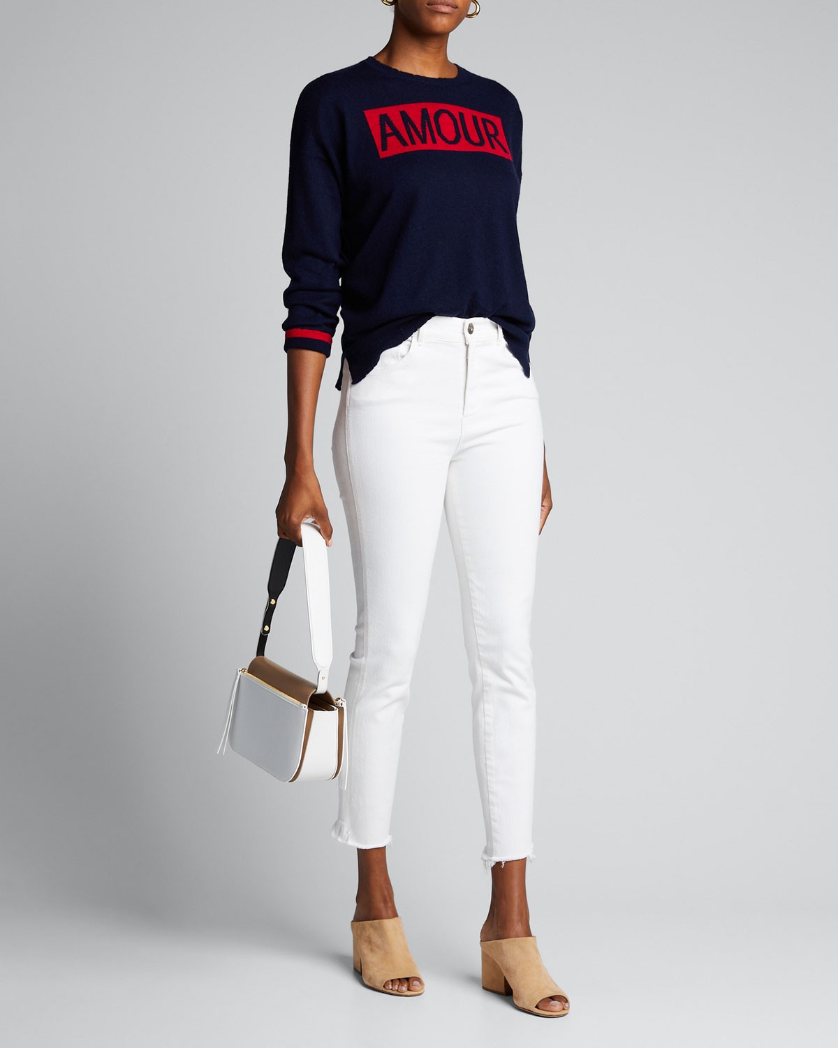 SUNDRY Amour Crewneck Wool-Blend Sweater