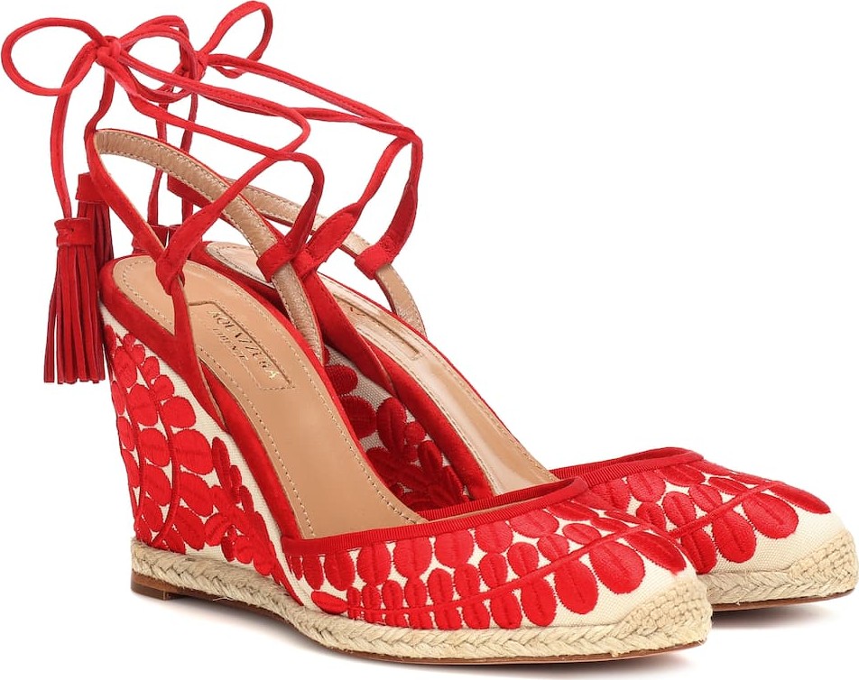 Aquazzura Fez 85 canvas espadrilles