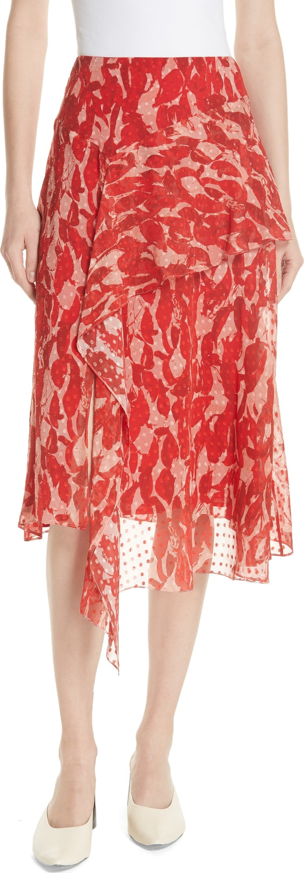 GREY Jason Wu Print Clip Dot Asymmetrical Skirt