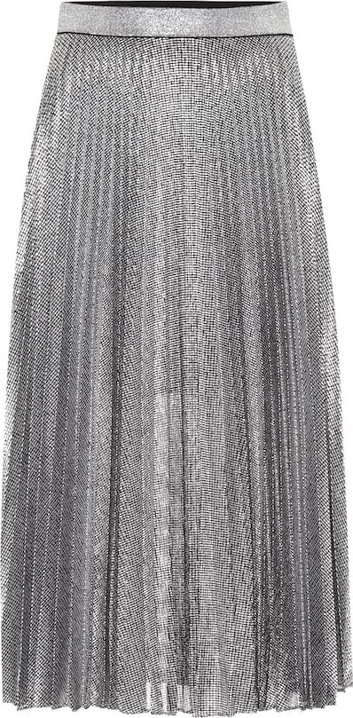 Christopher Kane Metallic pleated midi skirt