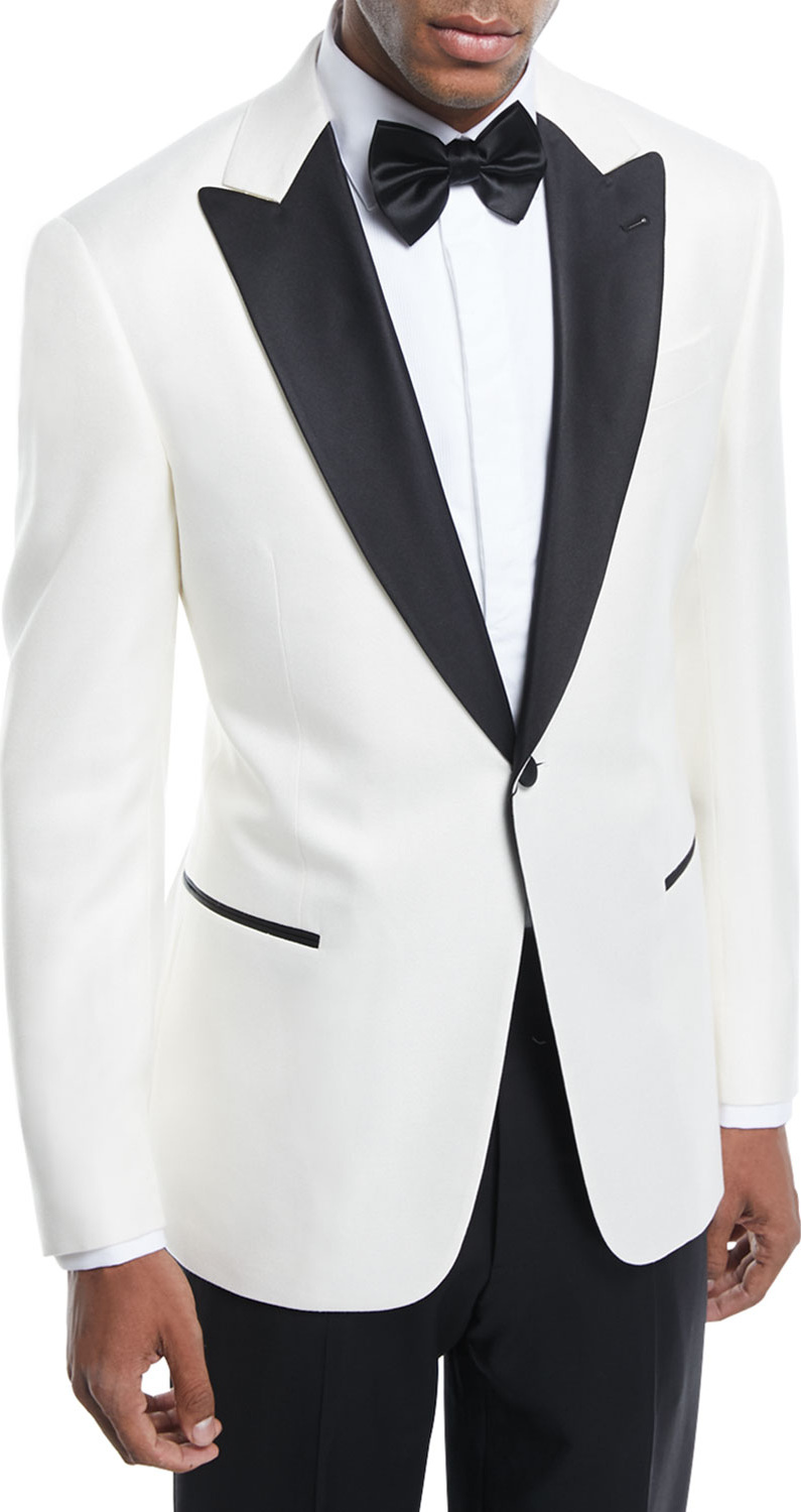 Emporio Armani Satin-Lapel Textured Dinner Jacket