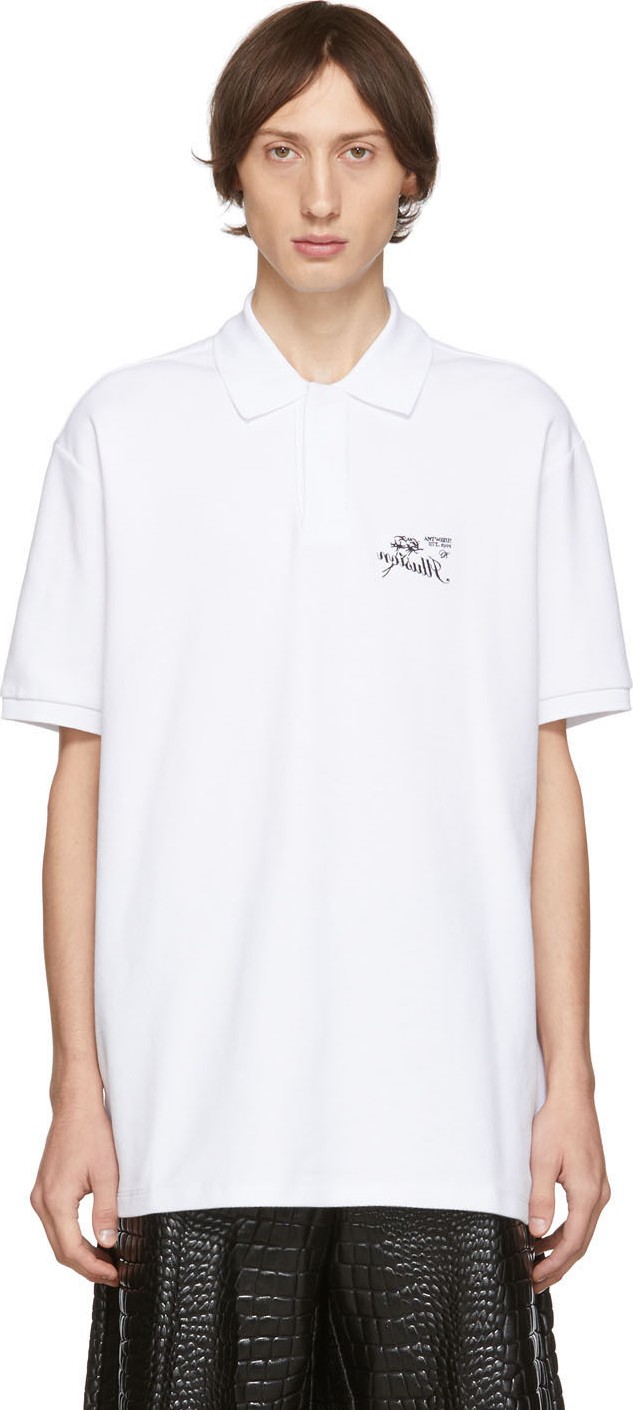 Raf Simons White 'Illusion' Polo
