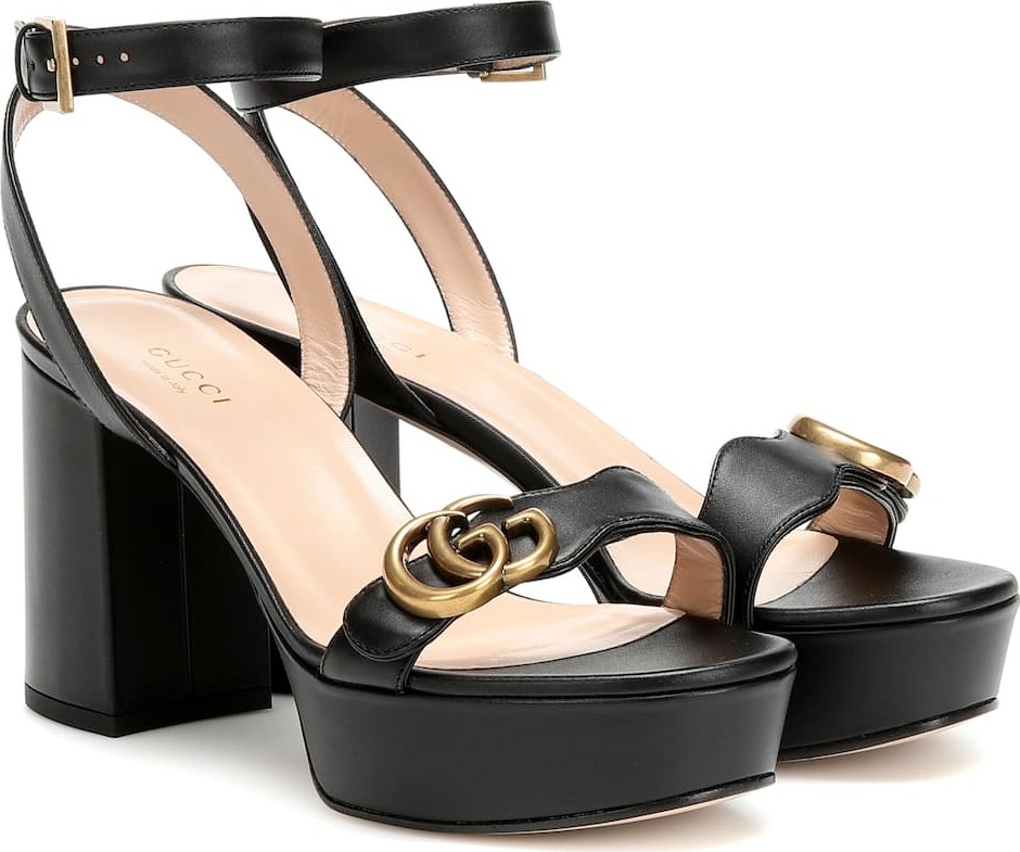 Gucci Leather platform sandals