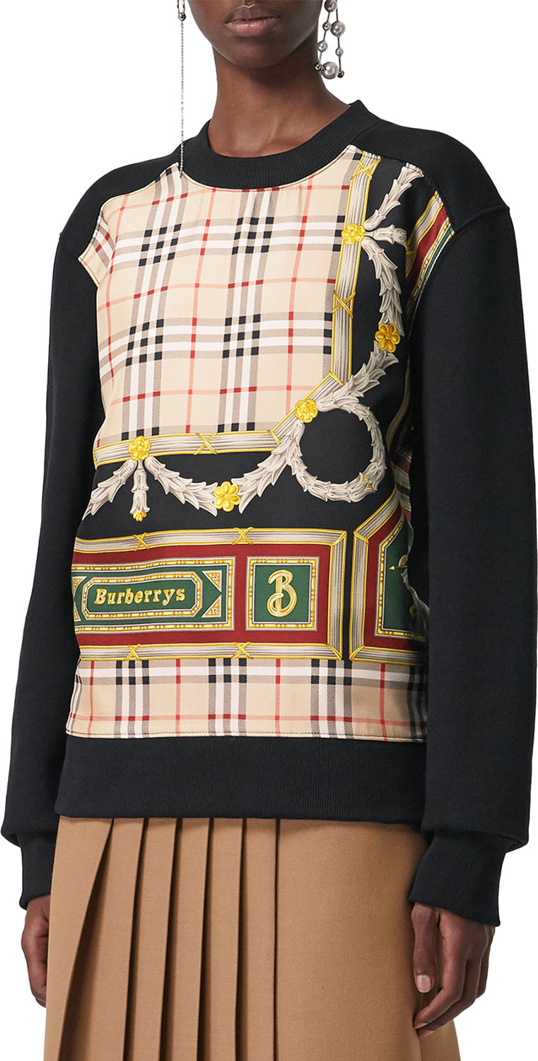 Burberry London England Archive-Print Panel Sweatshirt