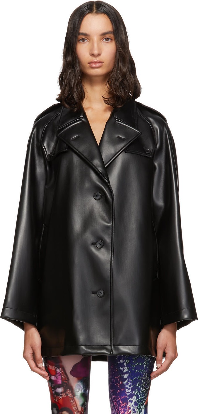 Maison Margiela Black Faux-Leather Jacket