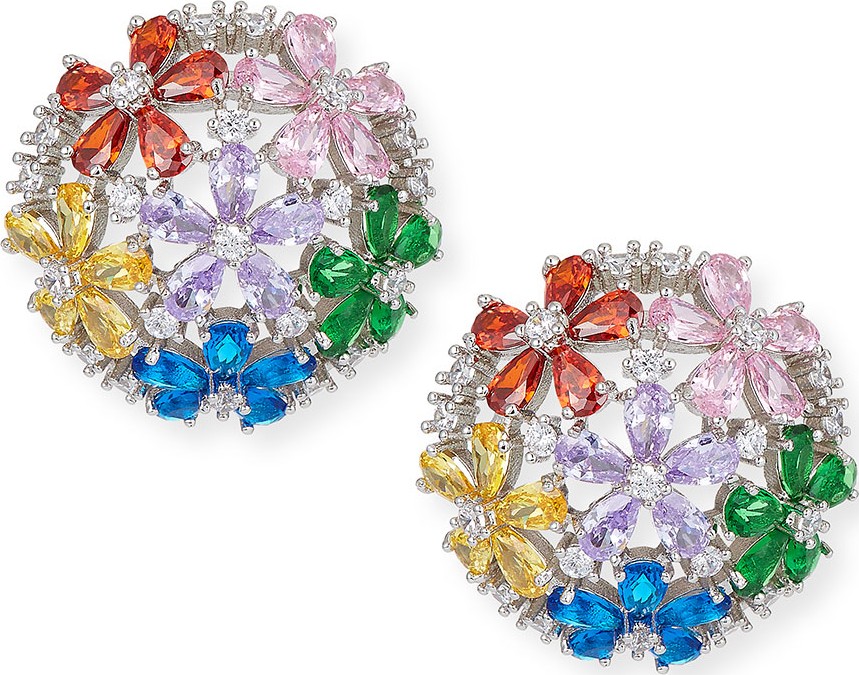 Fallon Florette Half-Button Earrings