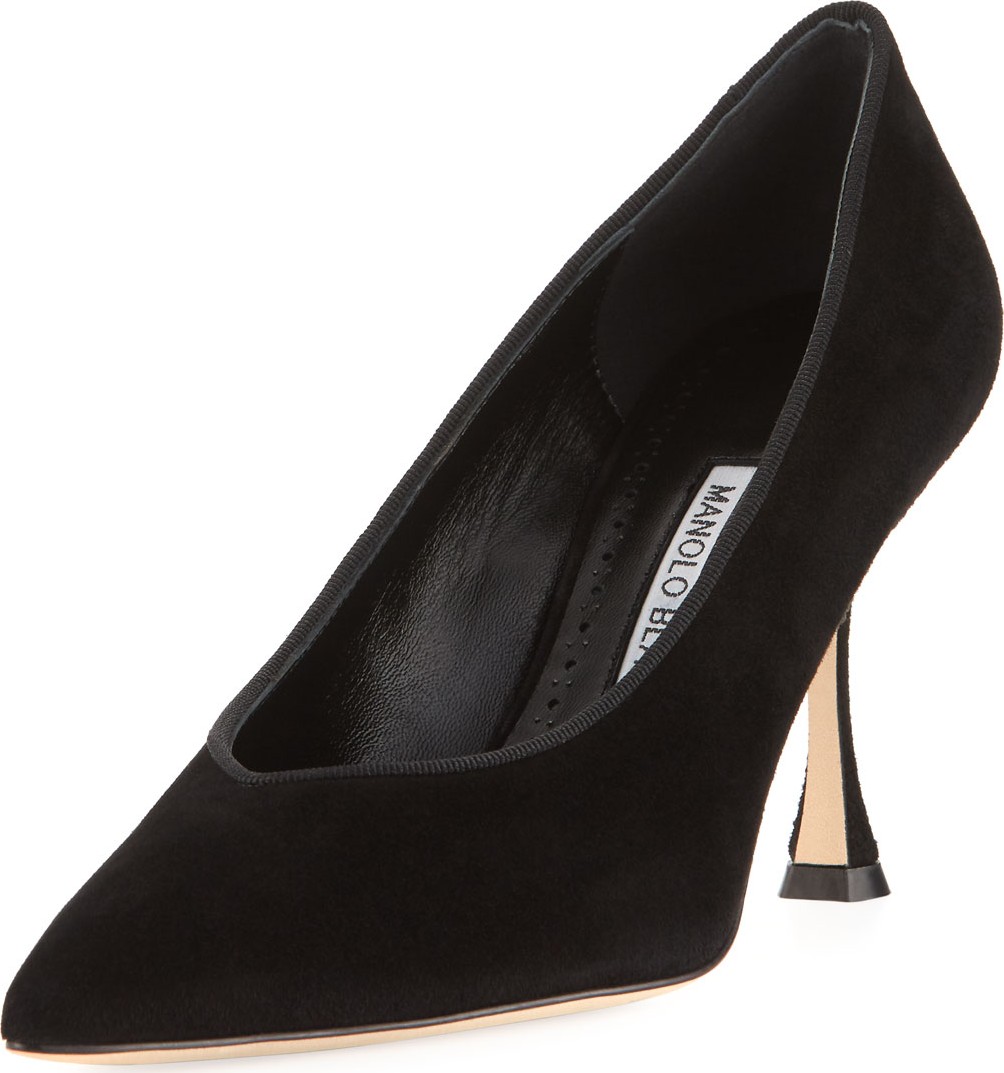 Manolo Blahnik Urgenza Suede 90mm Pump