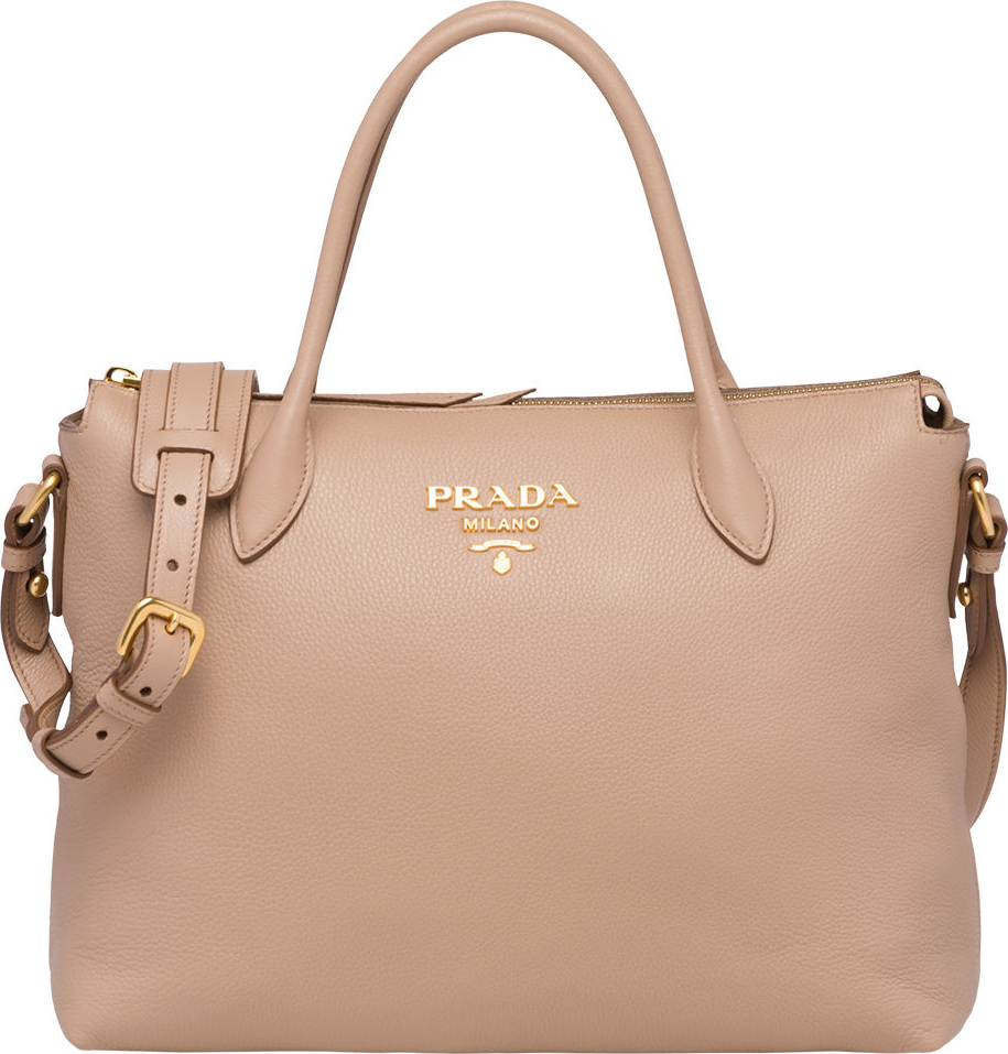 Prada Daino Medium Leather Tote Bag