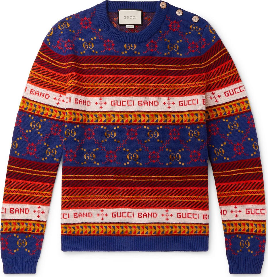 Gucci Slim-Fit Wool-Jacquard Sweater