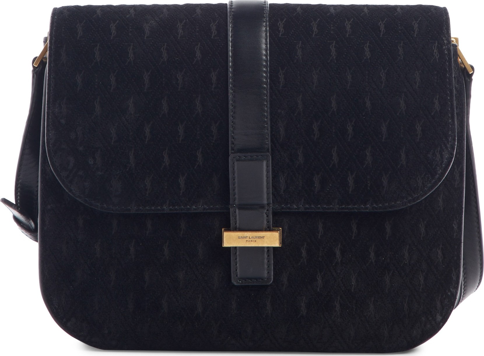 Saint Laurent Monogram Suede Crossbody Bag
