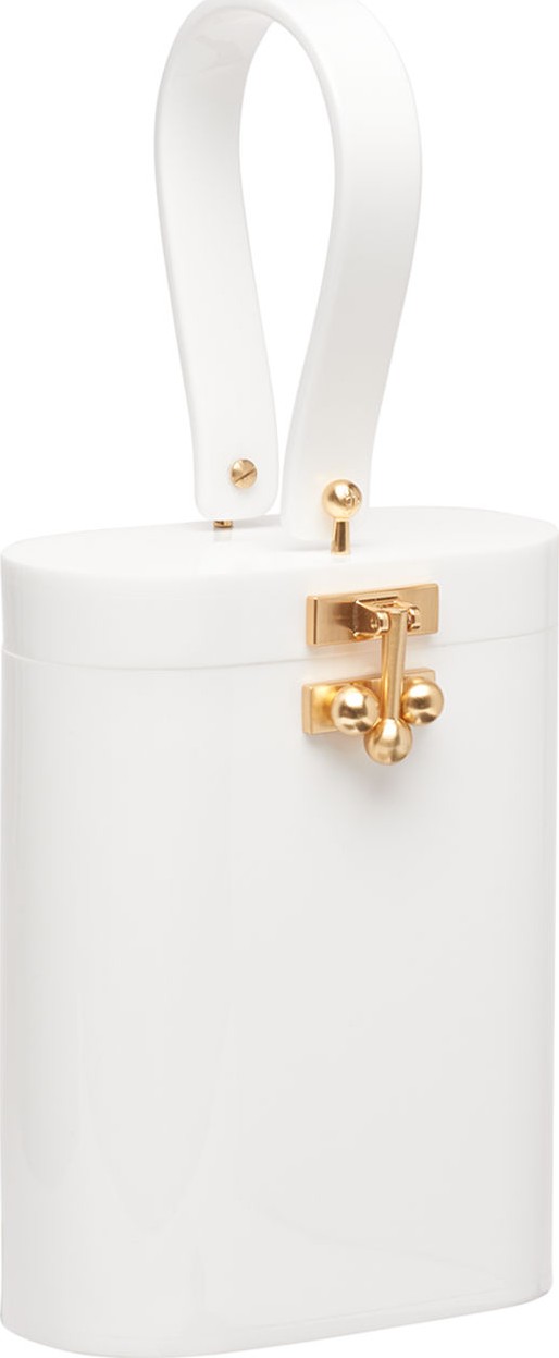 Edie Parker Oval Glitter Minaudiere Bag