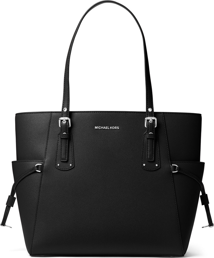 MICHAEL MICHAEL KORS Voyager E/W Signature Saffiano Tote Bag - Silvertone Hardware
