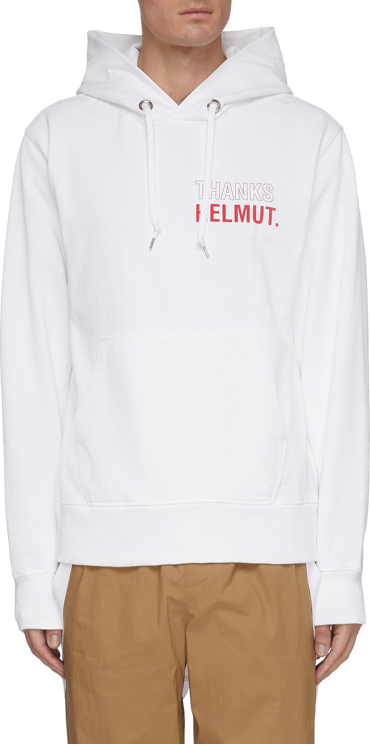 Helmut Lang Logo print cotton hoodie