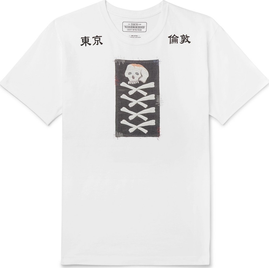 Neighborhood Appliquéd Cotton-Jersey T-Shirt