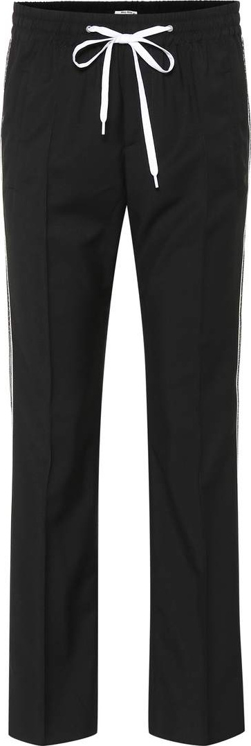 Miu Miu Mohair and wool drawstring pants