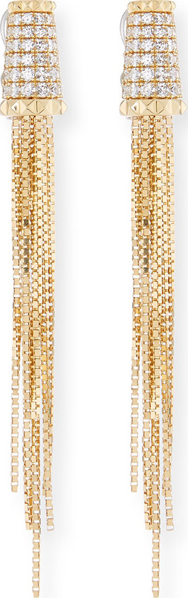 Roberto Coin 18k Rock & Diamonds Tassel Earrings