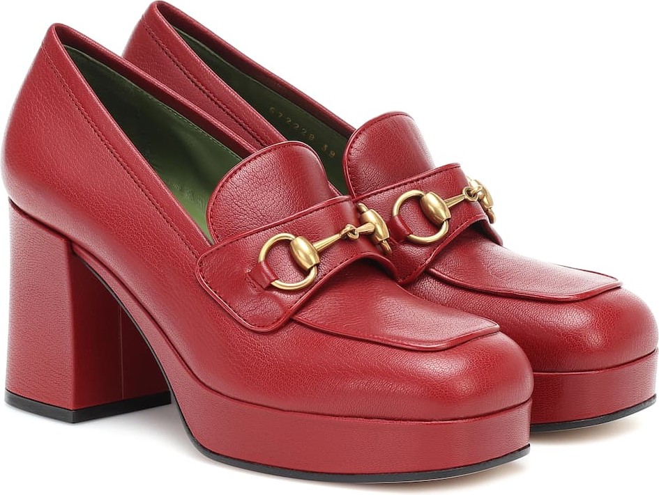 Gucci Horsebit leather loafer pumps