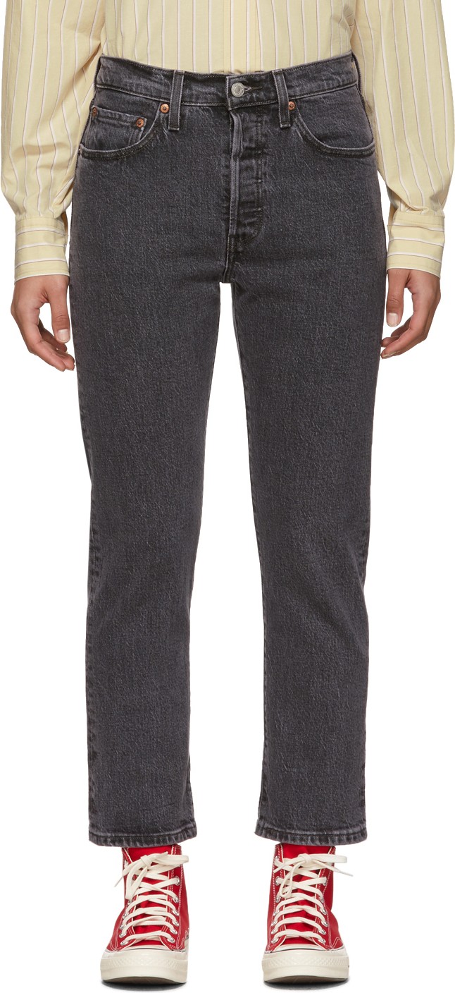LEVI’S Black 501 Original Cropped Jeans