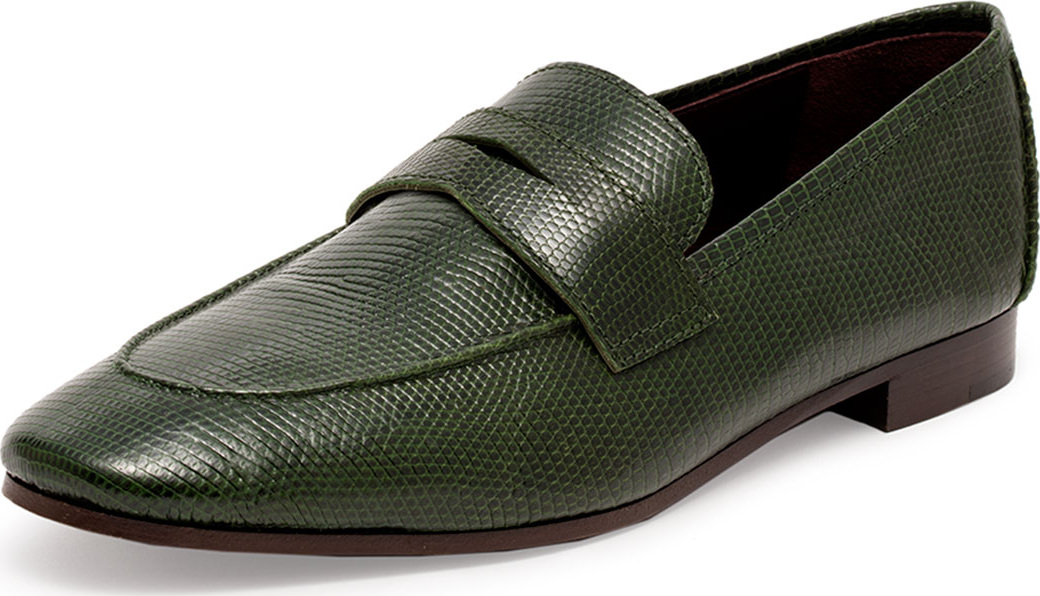 Bougeotte Flaneur Shiny Lizard Penny Loafers