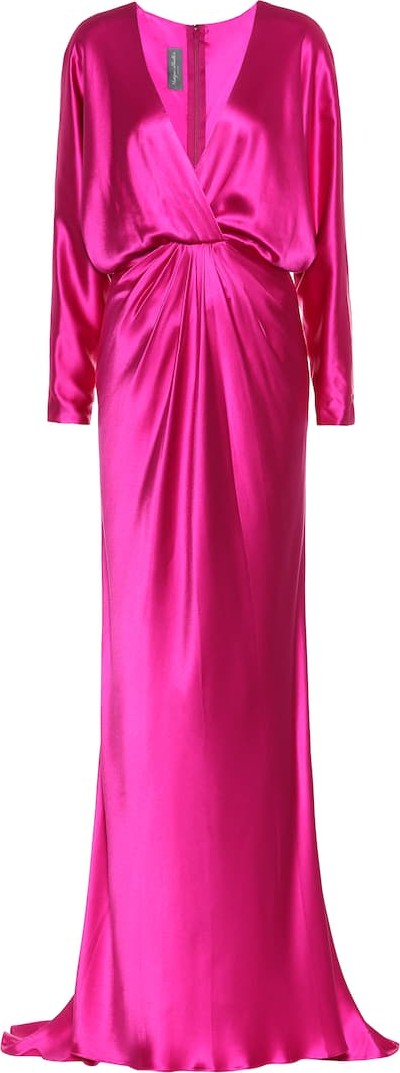 Monique Lhuillier Silk-satin gown