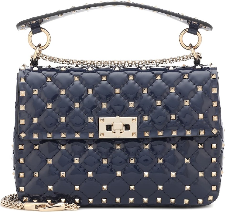 Valentino Valentino Garavani Rockstud Spike Medium patent leather shoulder bag
