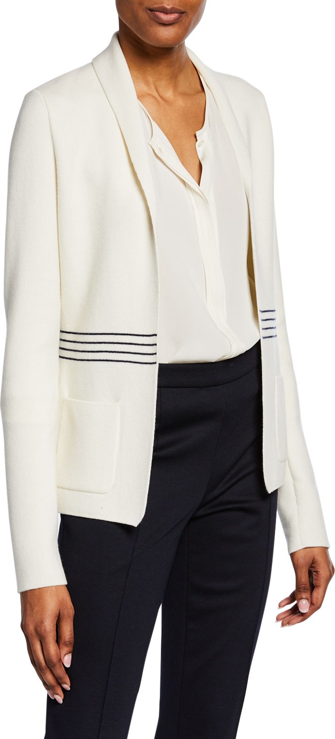 Loro Piana Striped-Waist Knit Jacket