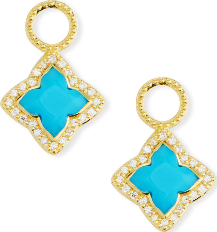 Jude Frances 18k Gold Moroccan Turquoise Flower Earring Charms