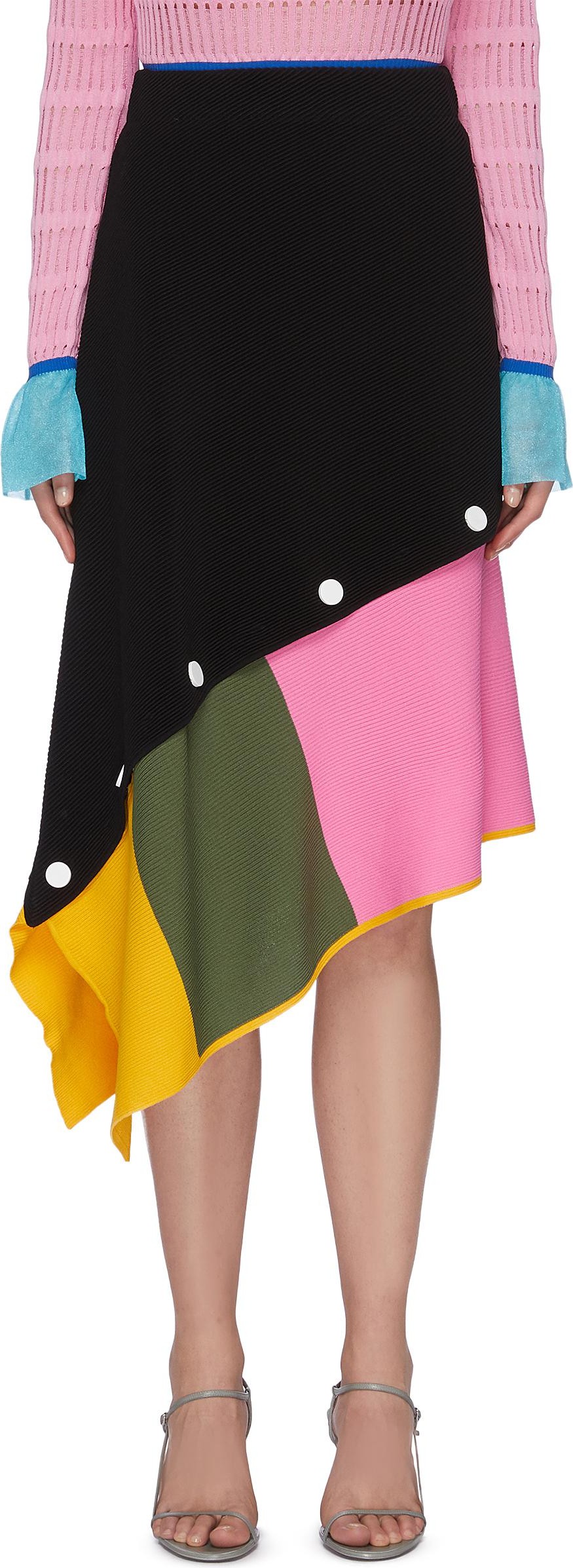 i-am-chen Asymmetric Detachable Midi Skirt