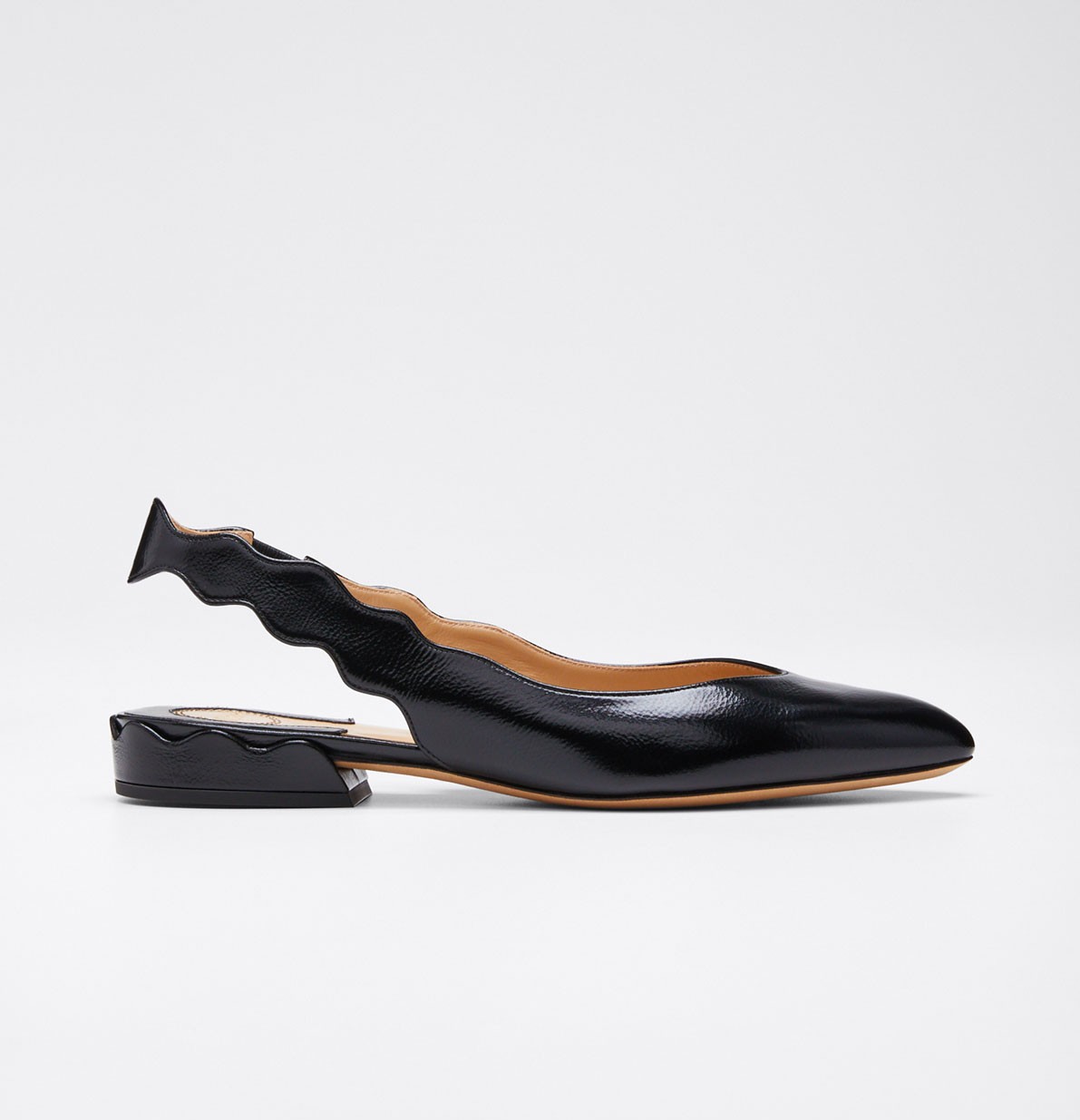 Chloe Laurena Scalloped Slingback Ballerina Flats