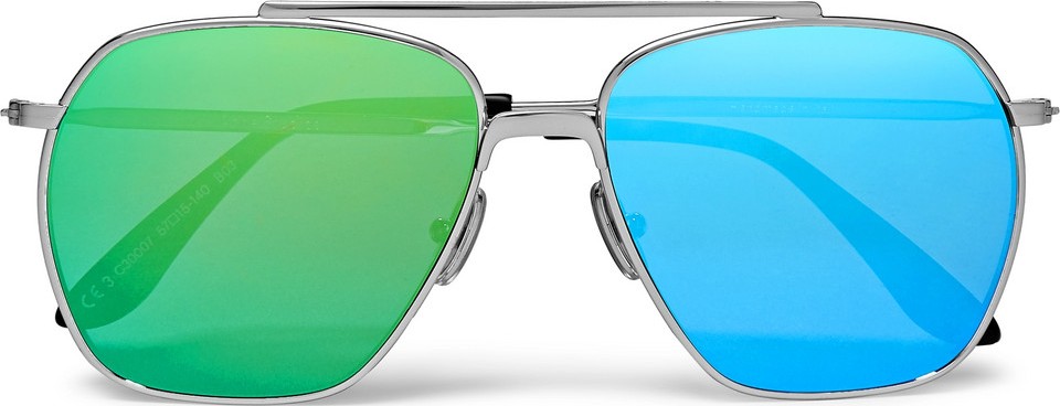 Acne Studios Anteom Aviator-Style Silver-Tone Mirrored Sunglasses