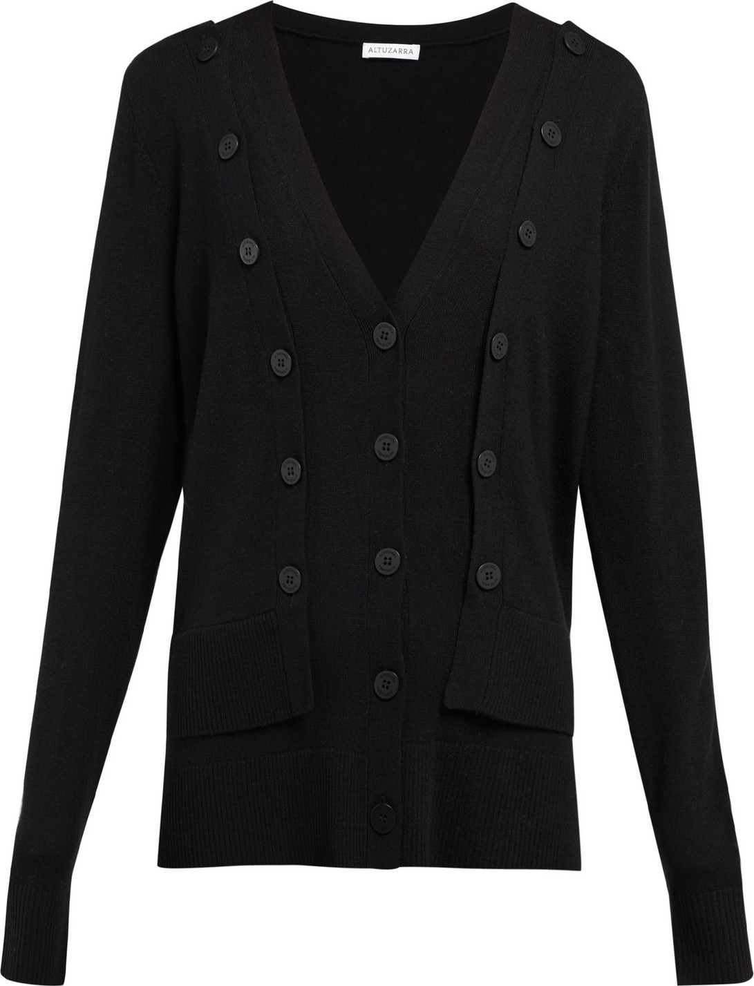 Altuzarra Tramonti cut-out shoulder wool cardigan