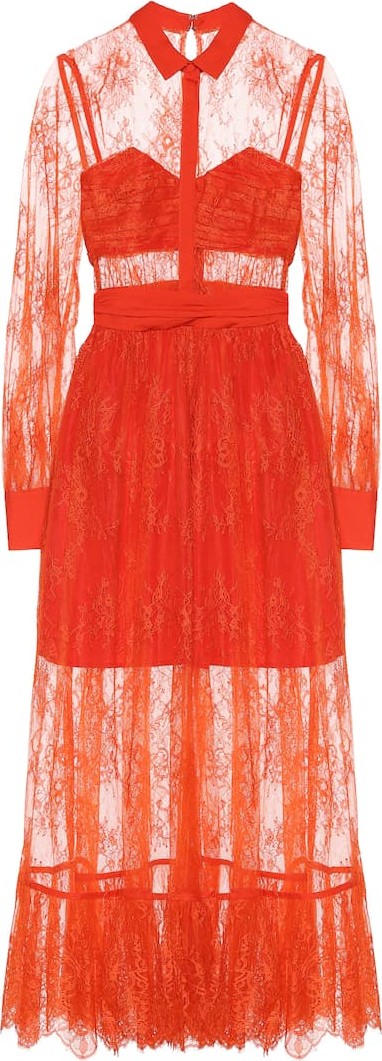 Self Portrait Lace midi dress