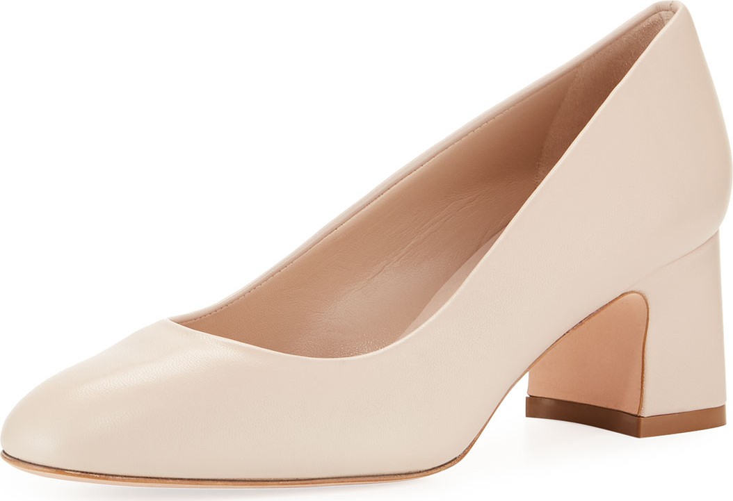 Stuart Weitzman Mary Ann Leather Pumps