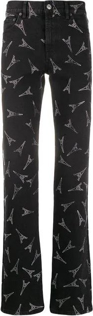 Balenciaga Eiffel Tower print slim jeans