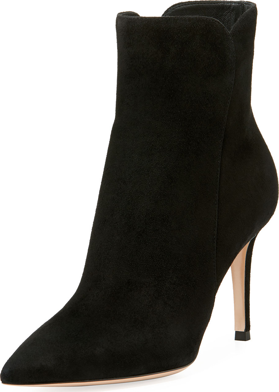 Gianvito Rossi Suede 85mm Point-Toe Bootie