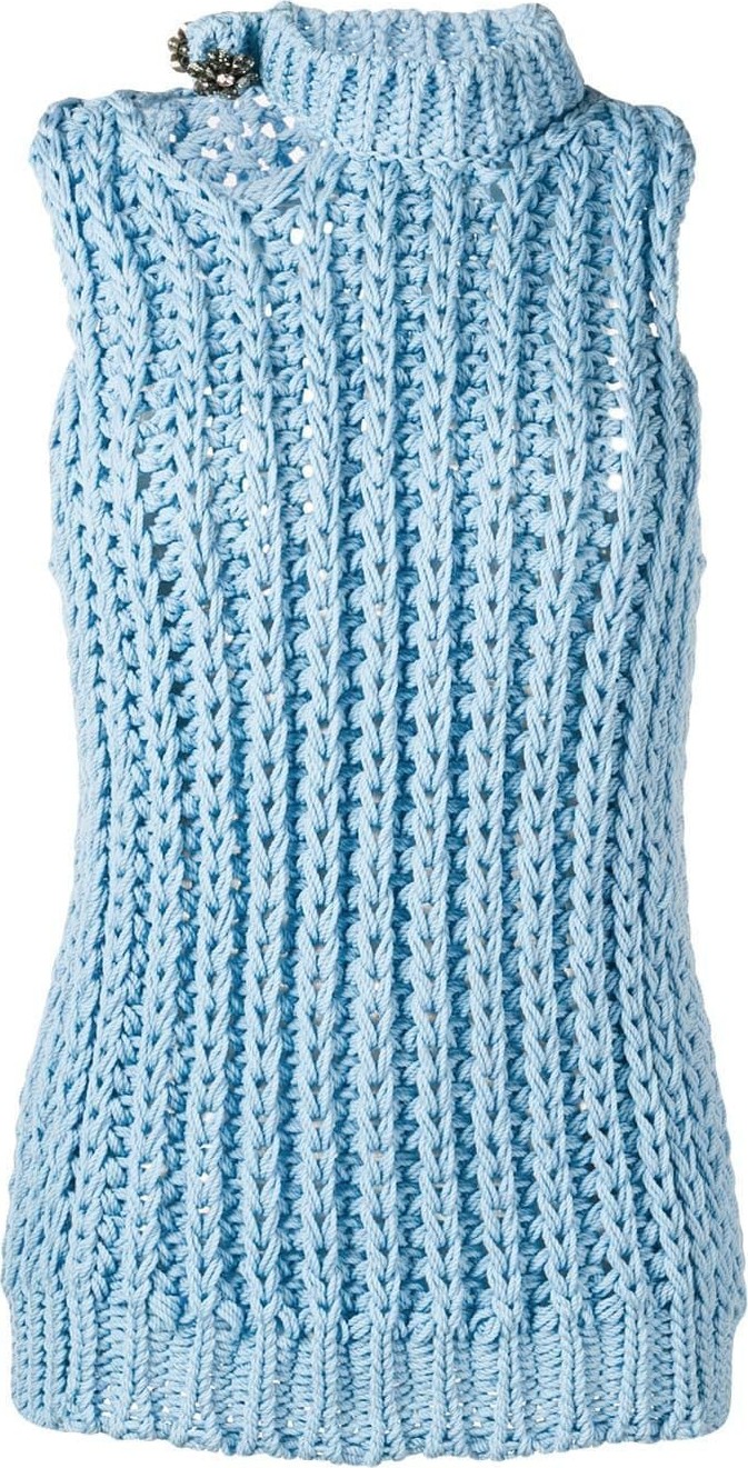 Calvin Klein Collection sleeveless knitted top