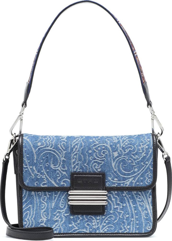 Etro Denim and leather shoulder bag
