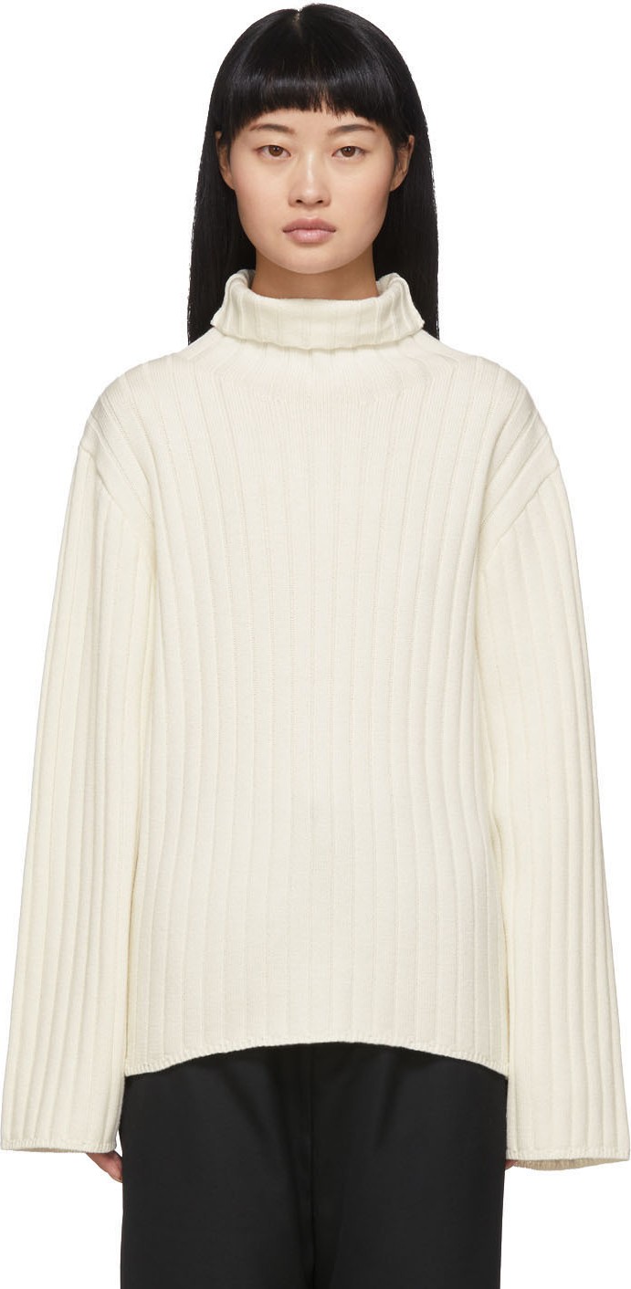 Totême Off-White Oversized Cannes Turtleneck