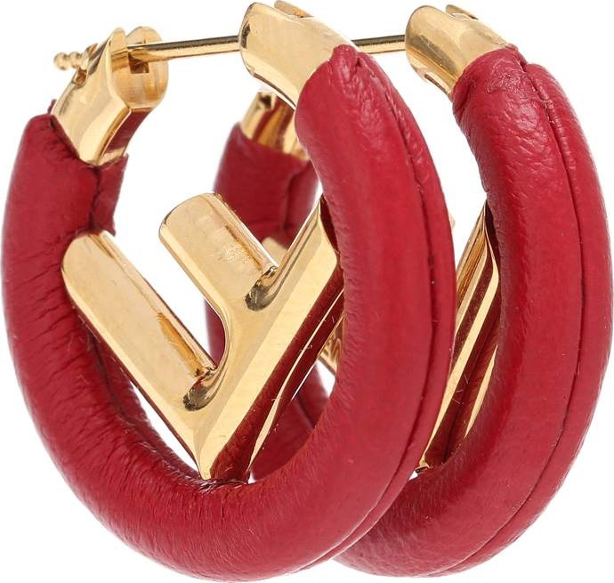 Fendi F Is Fendi leather earrings