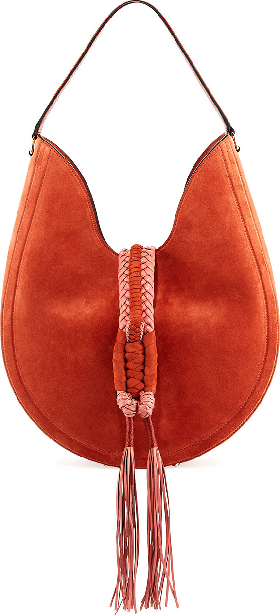 Altuzarra Ghianda Large Woven Suede Calfskin Hobo Bag