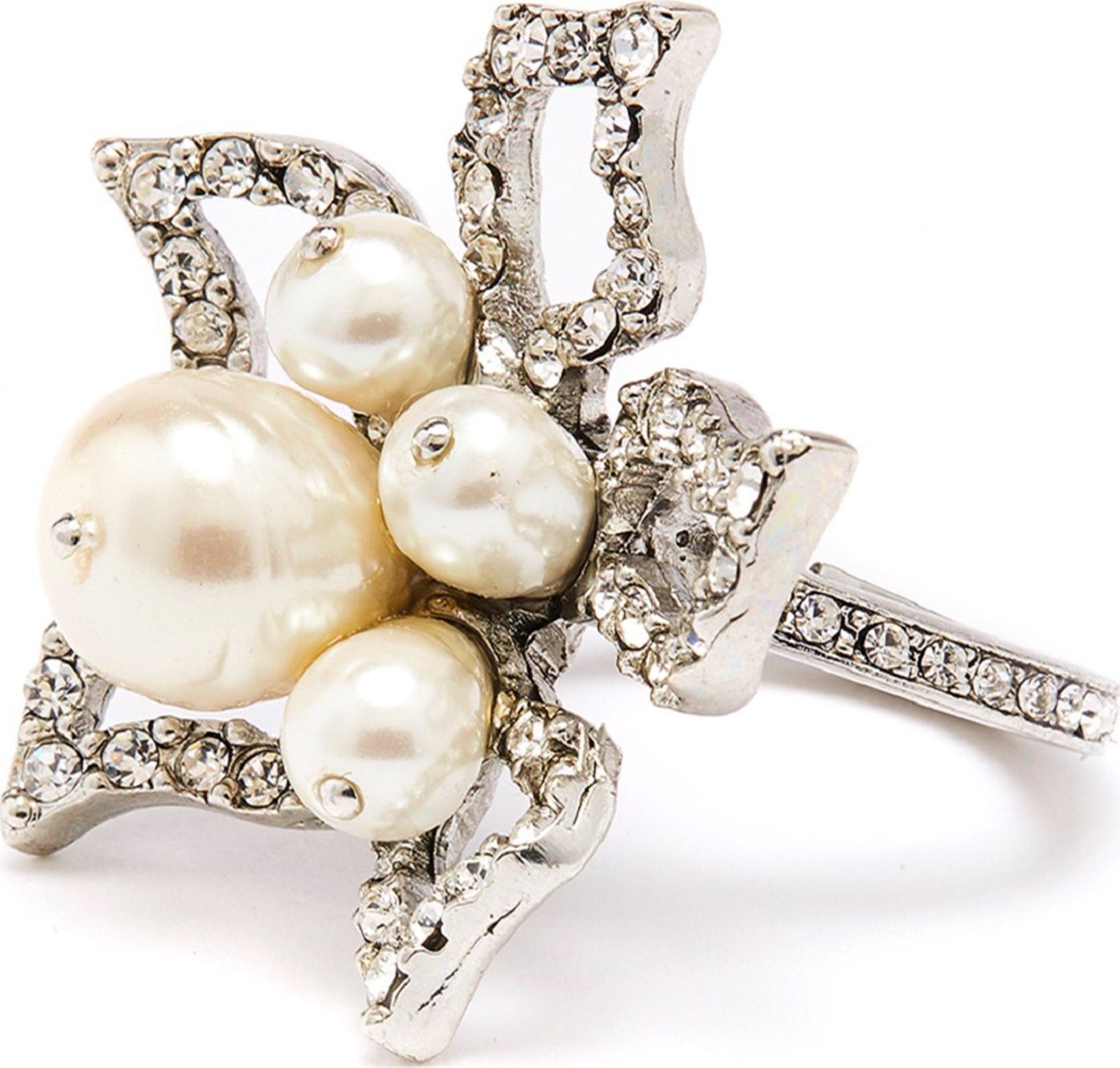 Oscar De La Renta Pavé Petal Ring