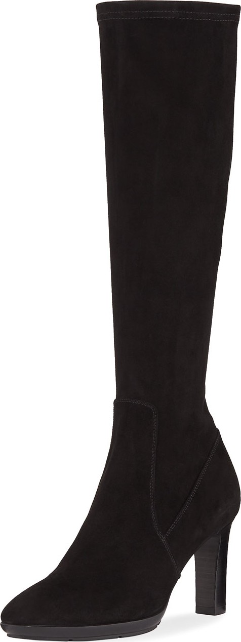 Aquatalia Rhumba II Stretch Suede Knee Boots