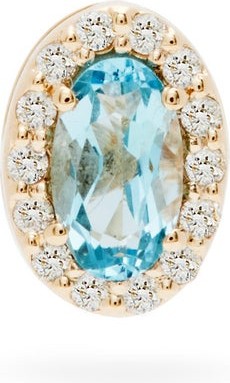 Alison Lou T diamond, topaz and gold single earring