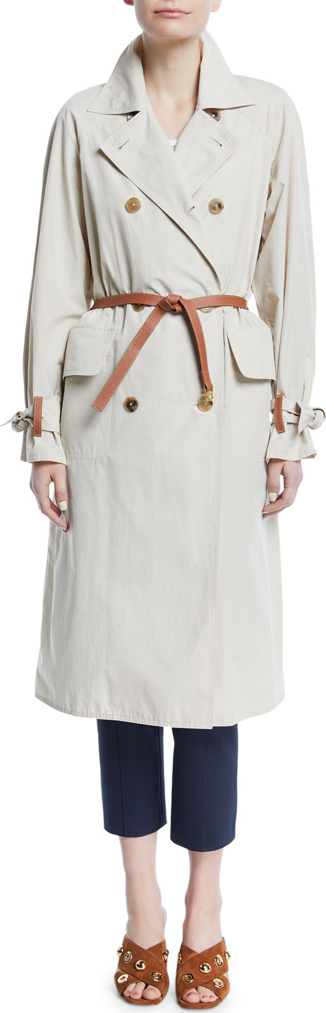 Tory Burch Marielle Trench Coat with Leather Belt Tory Burch Marielle Trench Coat with Leather Belt