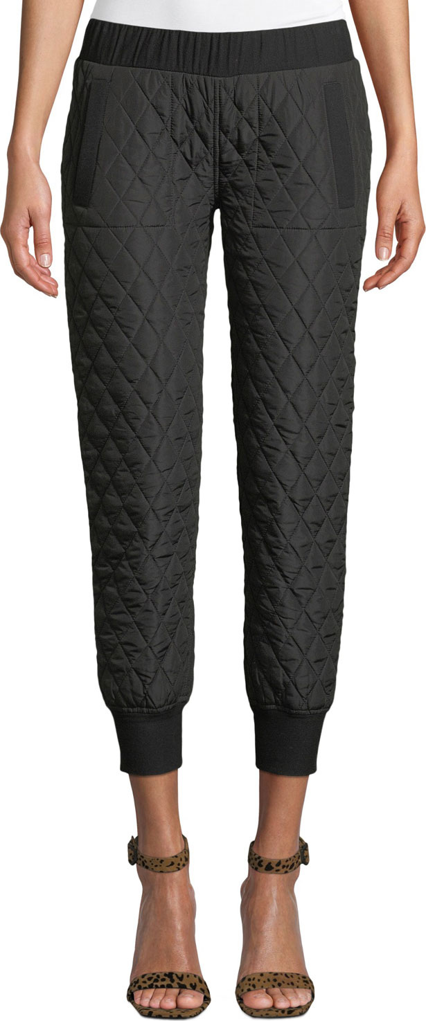 Norma Kamali Quilted Pull-On Jogger Pants
