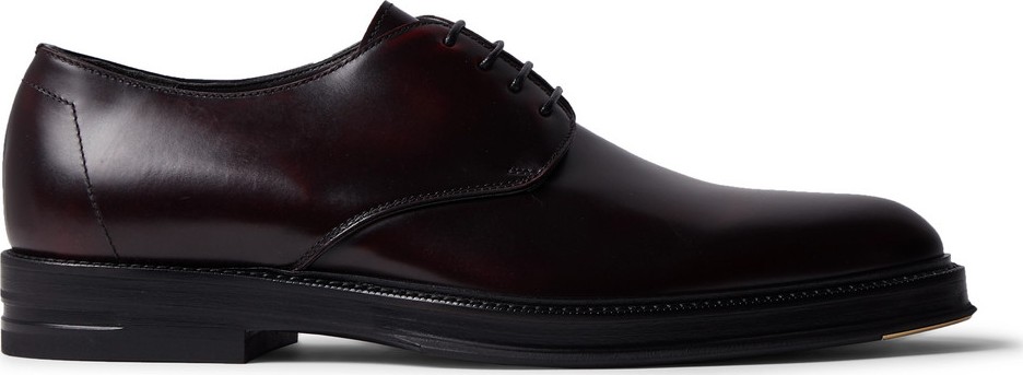 Dunhill Facet Polished-Leather Derby Shoes