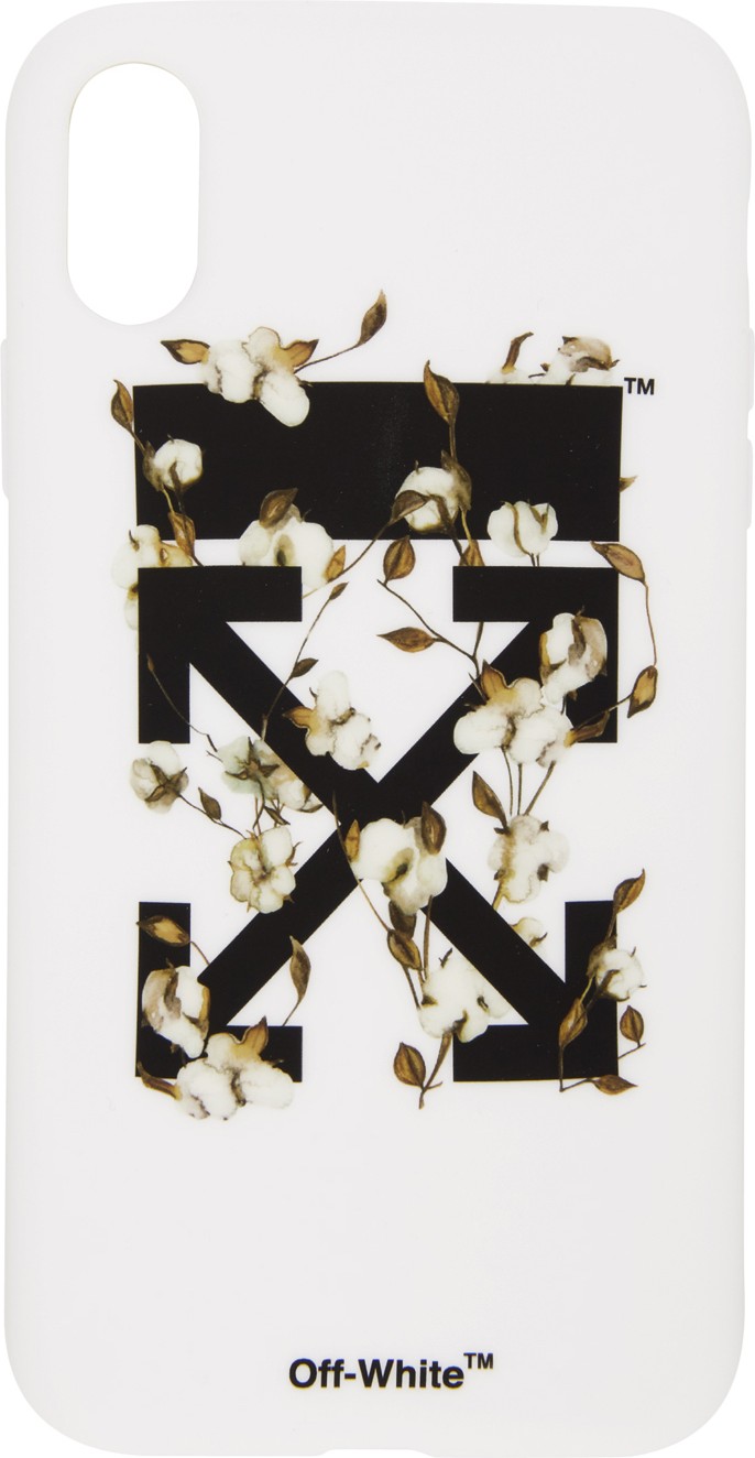 Off White White Cotton Arrows iPhone XR Case