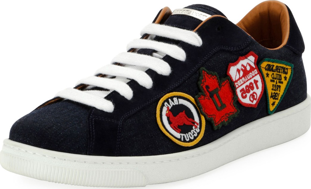 DSQUARED2 Men's Low-Top Sneakers with Patches