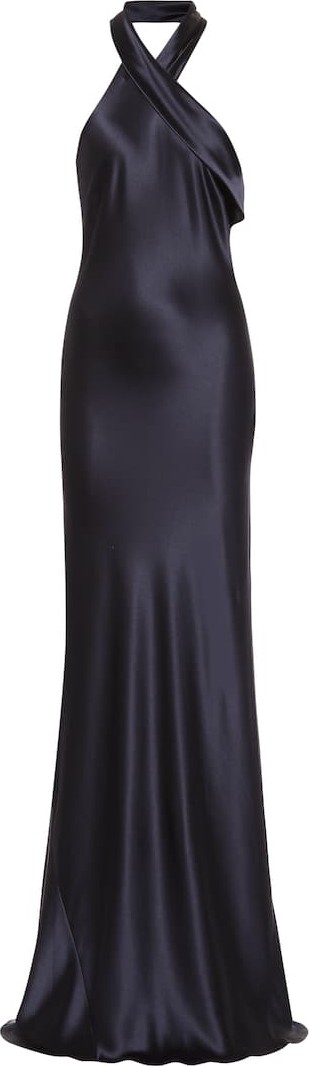 Galvan Pandora silk gown