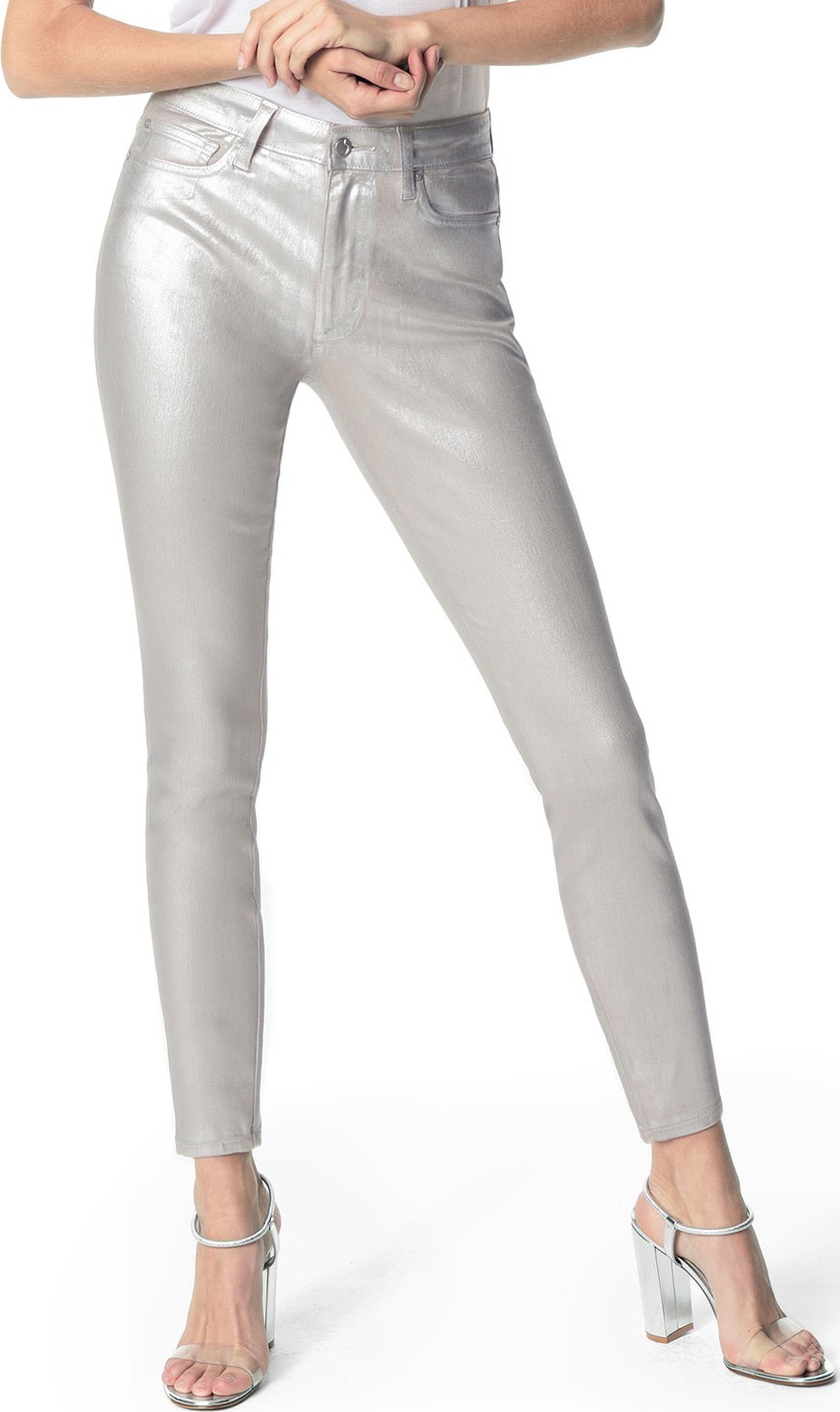 Joe's Jeans The Charlie Metallic Ankle Skinny Jeans